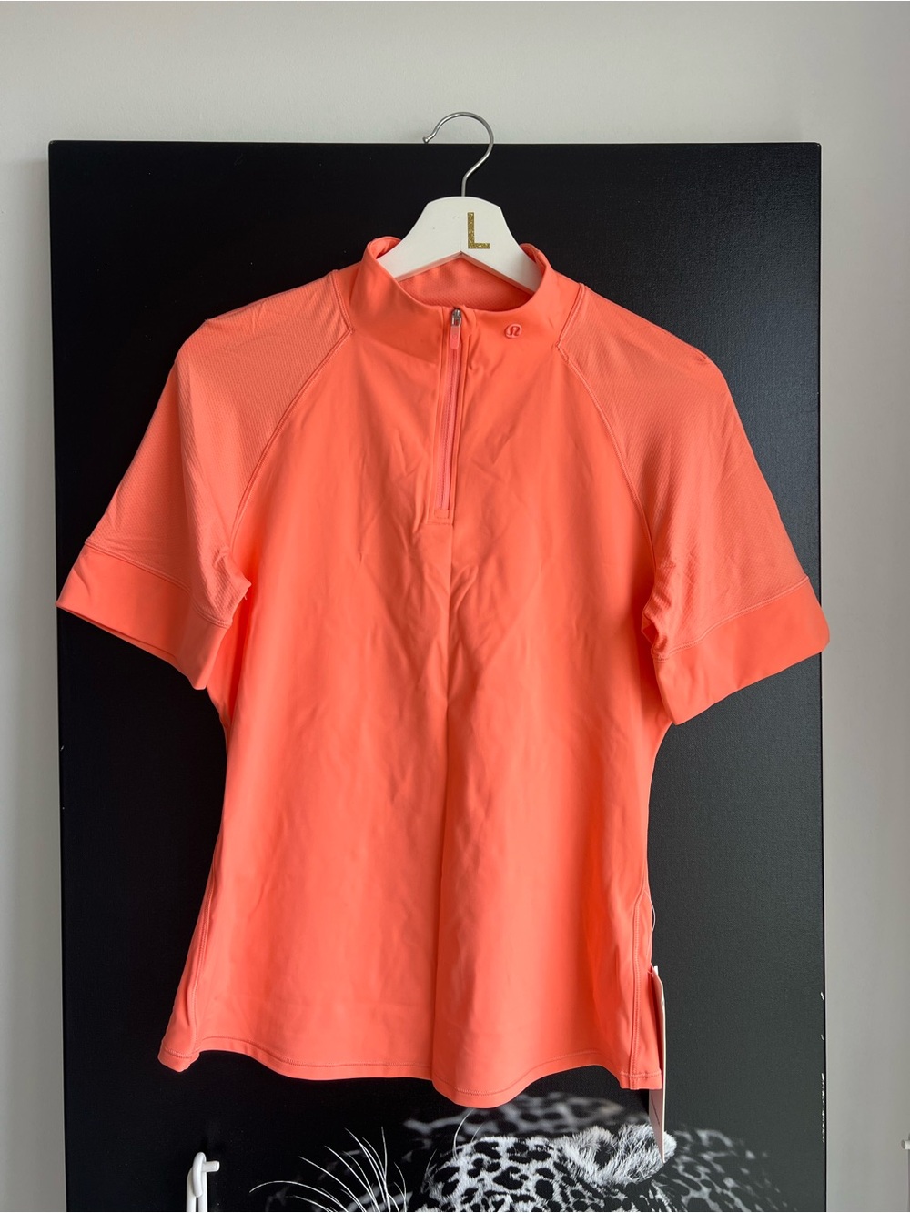lululemon athletica Coral Short Sleeve Half-Zip Top